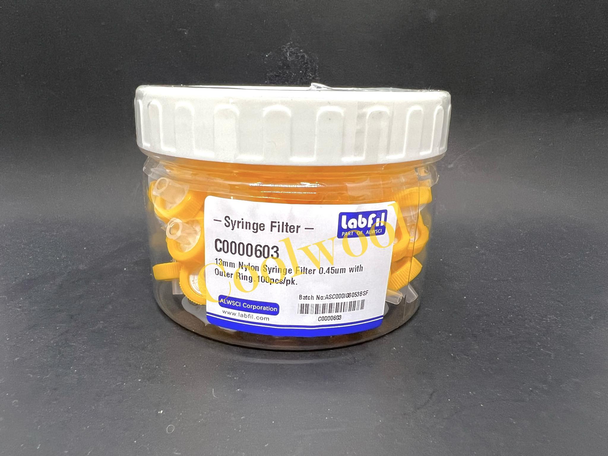 Labfil-13mm Nylon Syringe Filter 0.45um with Outer Ring.100PCs/PK.