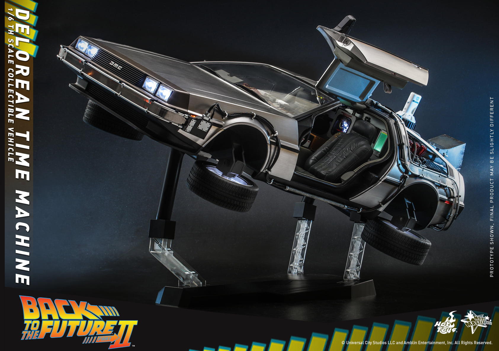 Hot Toys MMS636 1/6 Back to the Future II - DeLorean Time Machine