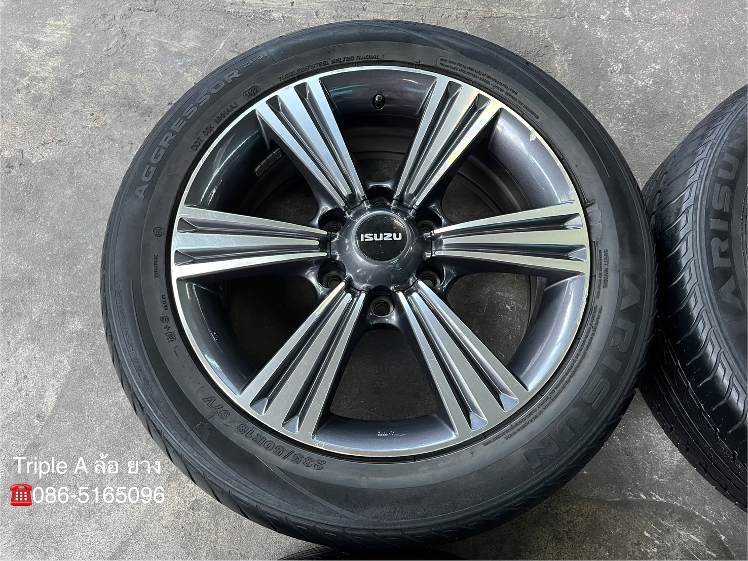 ✨ล้อแม็ก✨ISUZU X-Series ขอบ 18 เทาหน้าเงา พร้อมยาง 235-50-18 ARISUN💥ปี 22💥