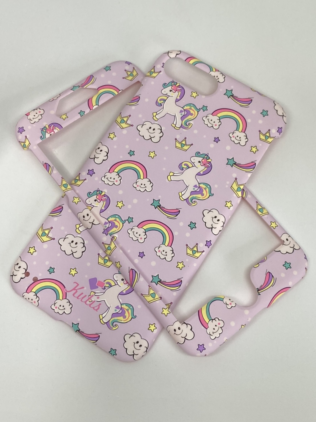 เคสคูทิส(Kutis)เคสไอโฟน7พลัส,8พลัส(ลายม้าโพนี่สีม่วงอ่อน)มาใหม่ เคสประกบหน้า-หลัง เคสเรืองแสง เคสลายวินเทจ ร้านSuperhero Klongthom