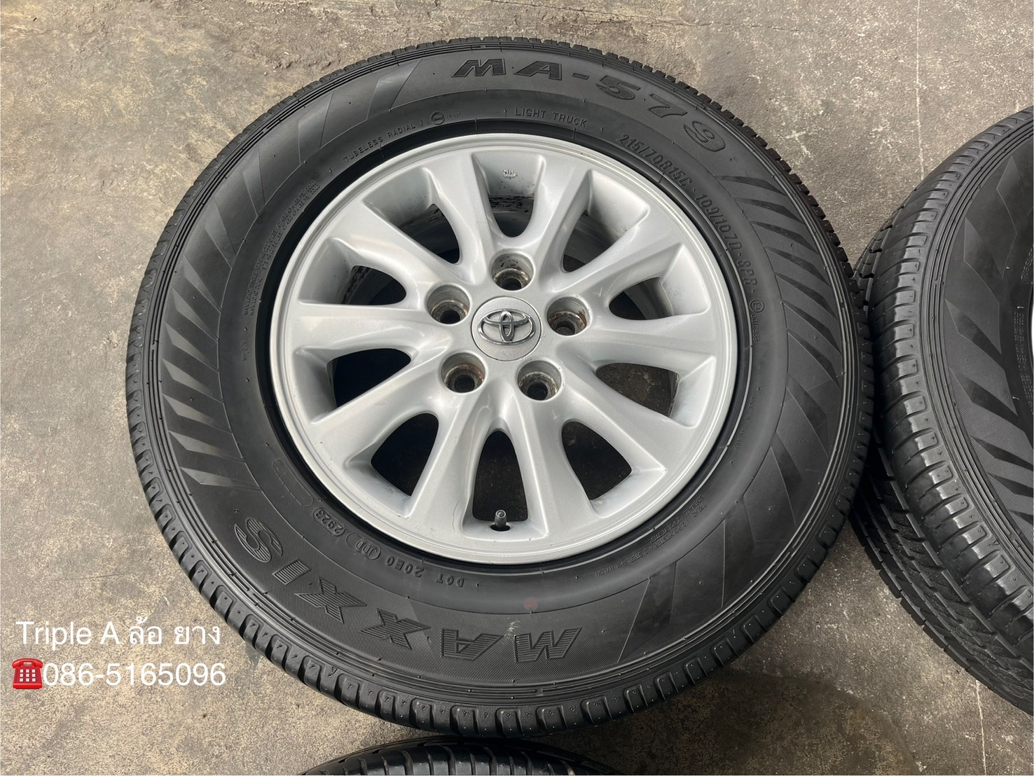 ✨ล้อแม็ก 5รู114✨Toyota ขอบ 15 พร้อมยาง 215-70-15 Maxxis🌟ปี 23🌟