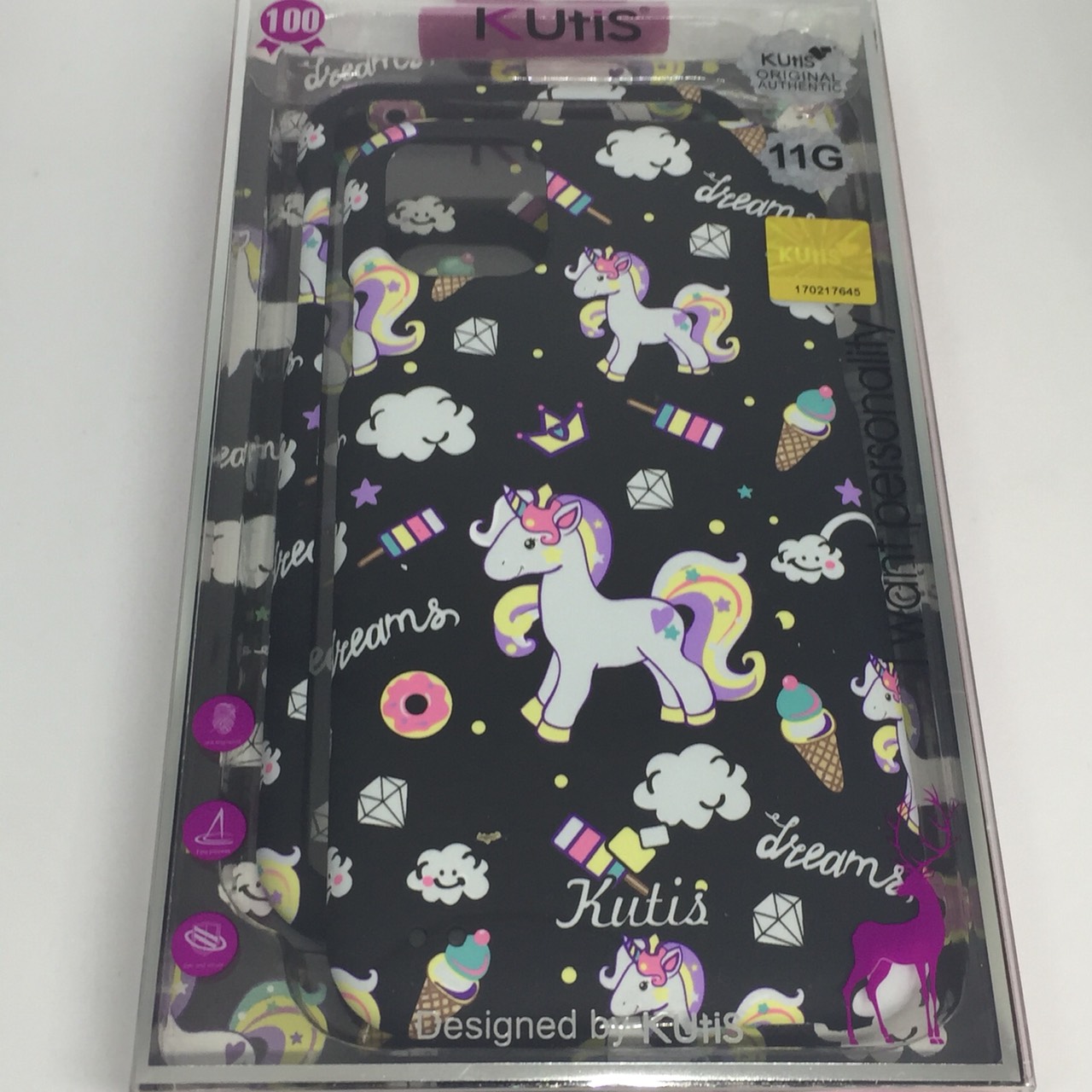 เคสคูทิสKutisไอโฟน11G(ลายม้ายูนิคอร์นใหญ่สีดำ)มาใหม่ เคสประกบหน้า-หลัง เคสเรืองแสง เคสลายวินเทจ ร้านSuperhero KLongthom