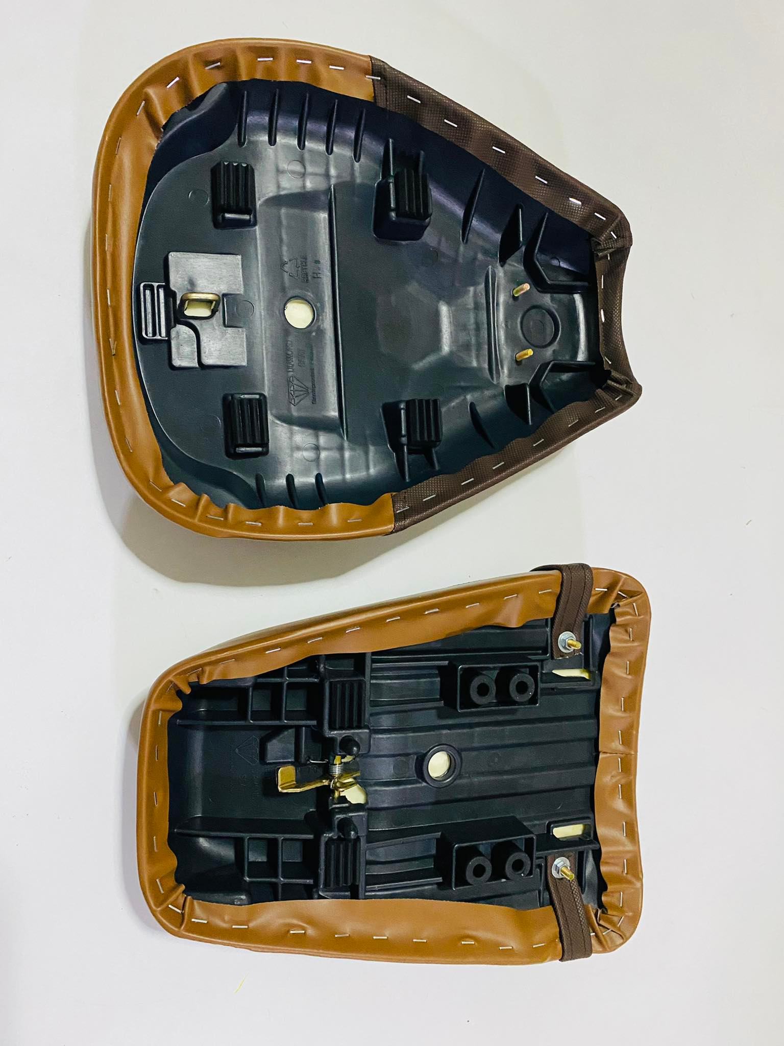 เบาะดรีมซูปเปอร์คลับ 2018 หน้า+หลัง 2 ท่อน รุ่นไฟกลม สีน้ำตาล