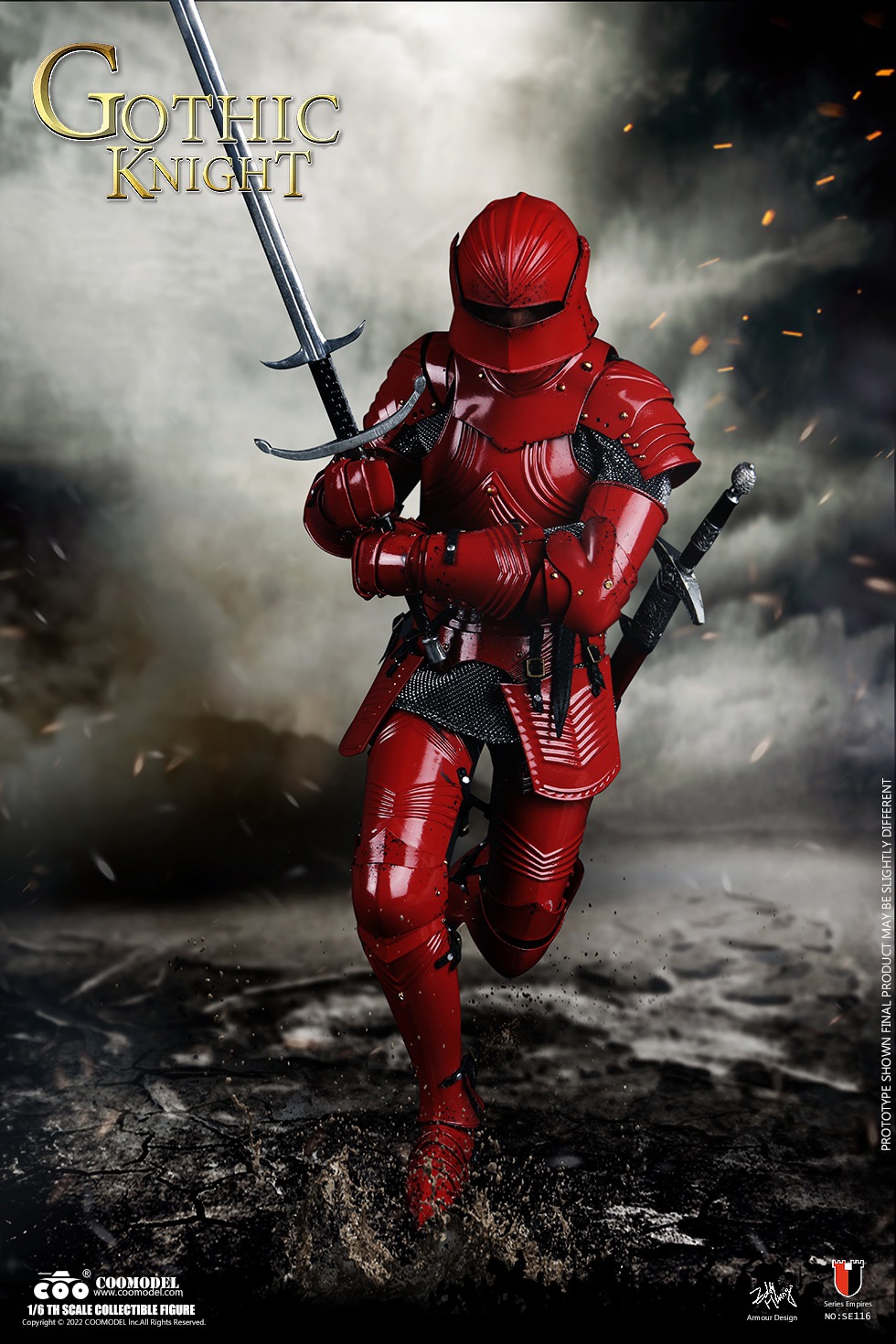 COOMODEL SE116 1/6 SUPERALLOY: SERIES OF EMPIRES - GOTHIC KNIGHT (RED SPECIAL EDITION)