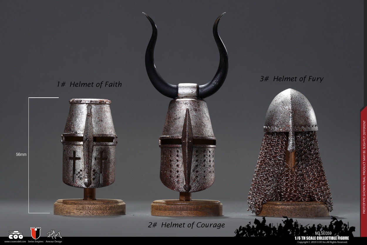 COOMODEL 1/6 SE059 SERIES OF EMPIRES (DIE-CAST ALLOY) -Jihad Helmets (Three Helmets Suit)