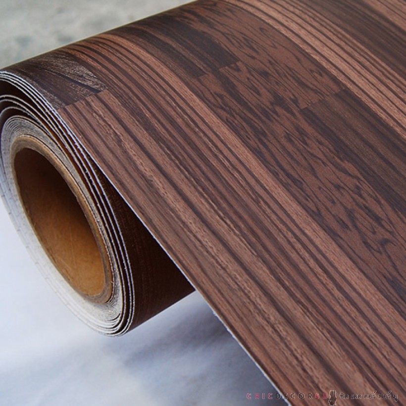 พีวีซีปูพื้น ลายไม้น้ำตาลเข้มดำ layer – dark brown JP-006 หน้ากว้าง 100 ซม หนา 0.6 มม ยาวเมตรละ