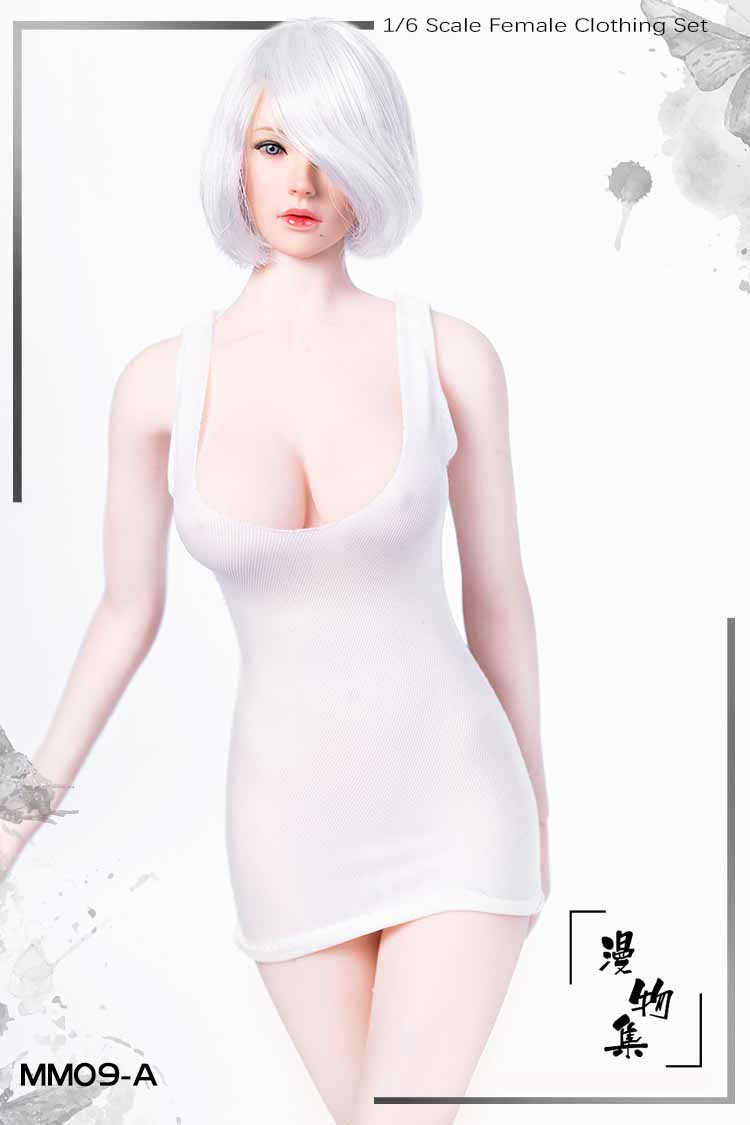 Manmodel MM09 Female Low-cut u collar mini dress