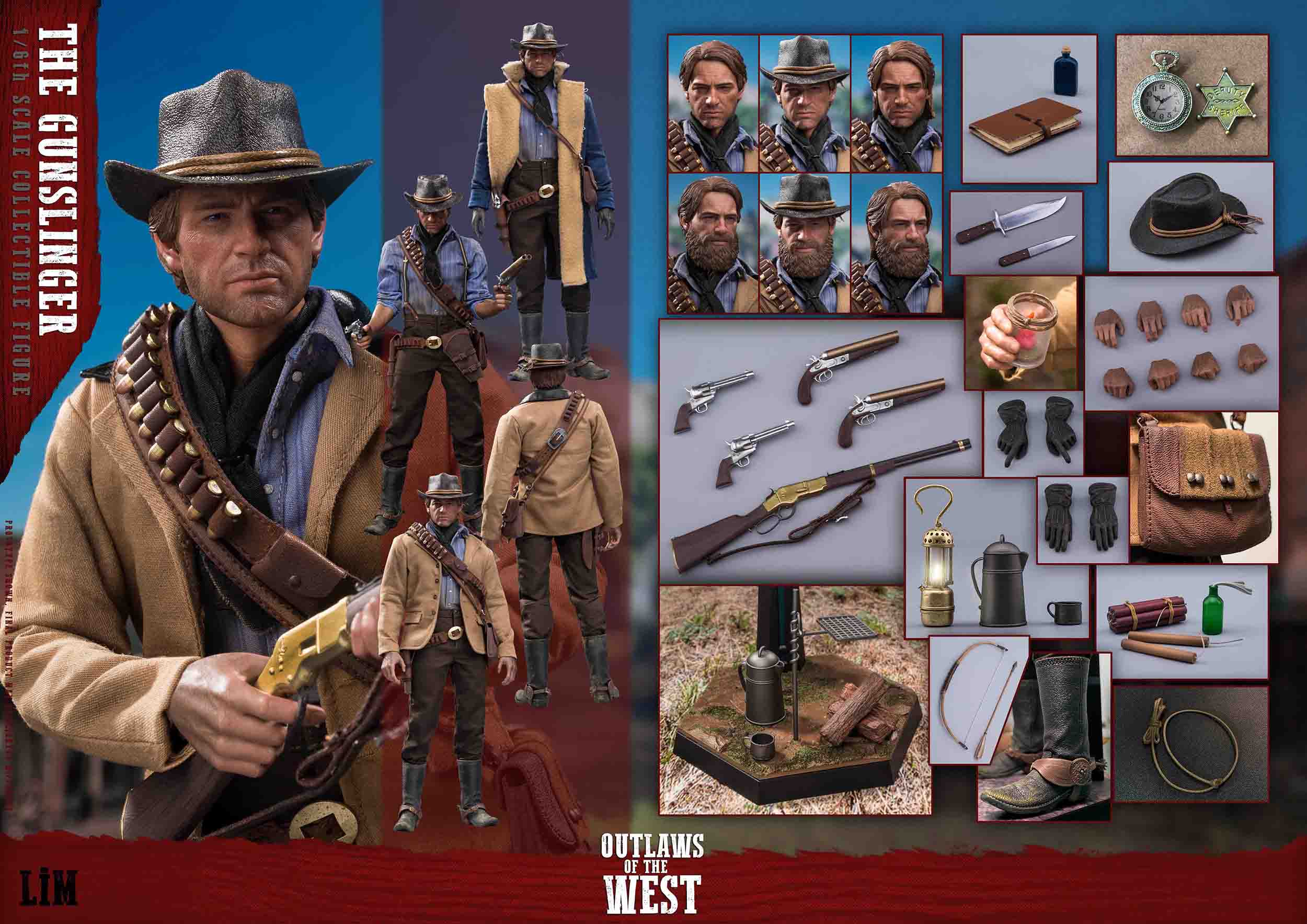 LIMTOYS LIM008 OUTLAWS OF THE WEST - THE GUNSLINGER