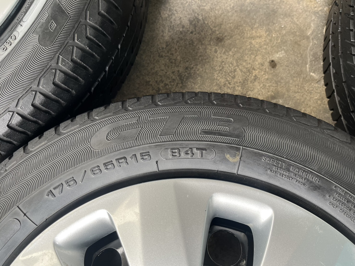 ✨ล้อกระทะ✨4รู100✨Toyota ขอบ 15 แถมยาง 175-65-15 Goodyear ปี 19