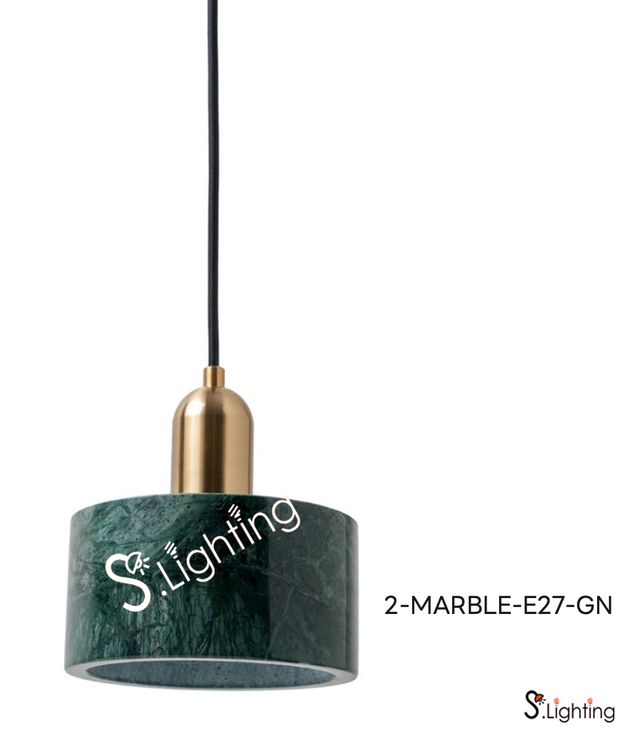 โคมไฟ 2-MARBLE-E27-GN
