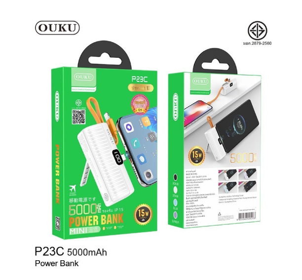 OUKU P23i P23C Power Bank 5000mAh พาวเวอร์แบงค์ Mini