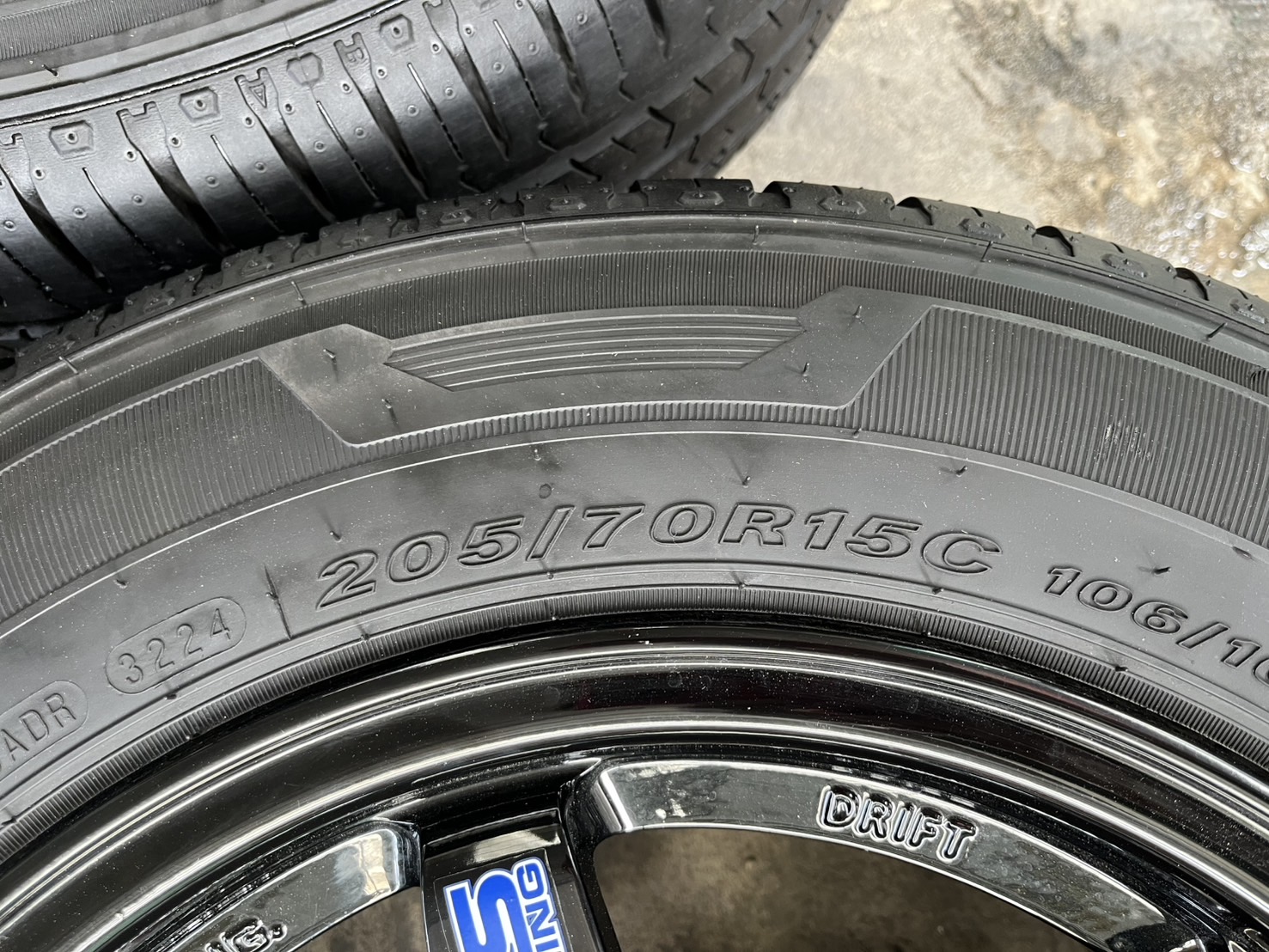 ✨ล้อแม็ก 6รู139✨TE37 DRIFT ขอบ 15 สีดำ พร้อมยาง 205-70-15 NEXEN♨️ปี 24♨️