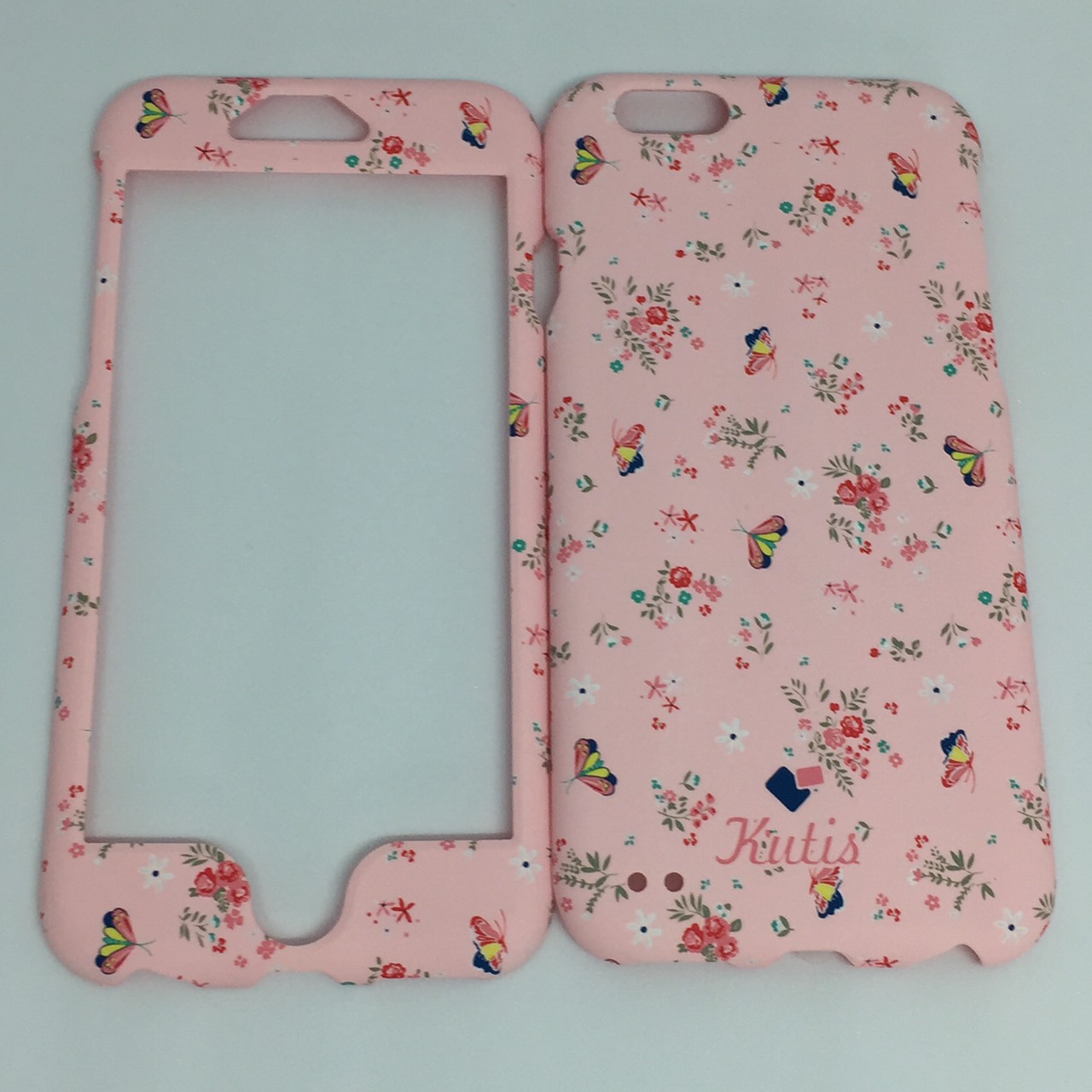 เคสคูทิส (Kutis) ไอโฟน6,6S(ลายดอกไม้พื้นหลังสีชมพู)