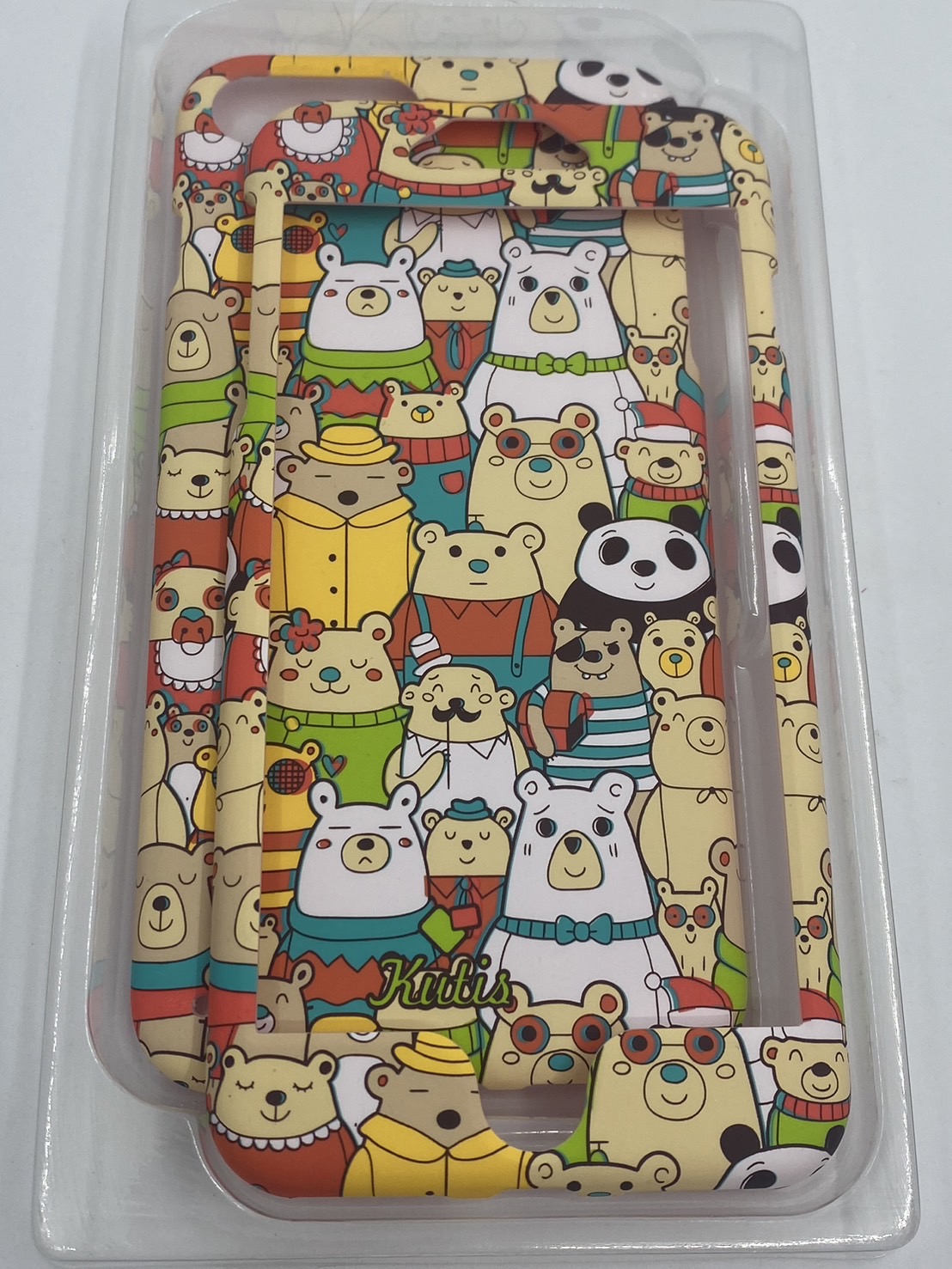 เคสคูทิส(Kutis)เคสไอโฟน7พลัส,8พลัส(ลายหมีหมู่)มาใหม่ เคสประกบหน้า-หลัง เคสเรืองแสง เคสลายวินเทจ ร้านSuperhero Klongthom