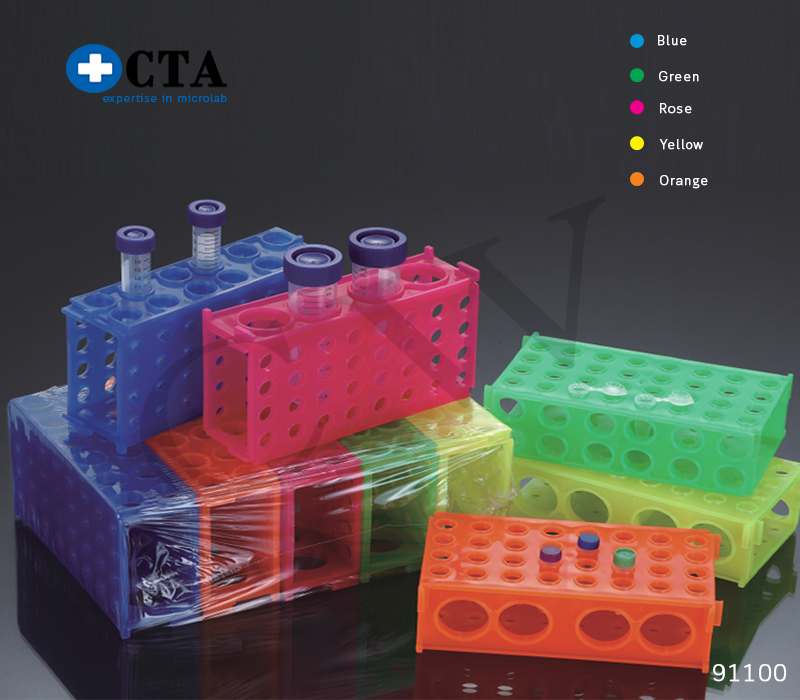 4-Way Micro Tube Rack, Link Together-แร็ค 4 ทางสำหรับใส่หลอดปั่นเหวี่ยง