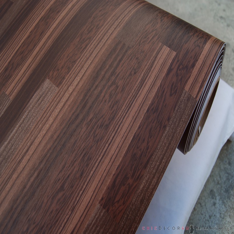 พีวีซีปูพื้น ลายไม้น้ำตาลเข้มดำ layer – dark brown JP-006 หน้ากว้าง 100 ซม หนา 0.6 มม ยาวเมตรละ