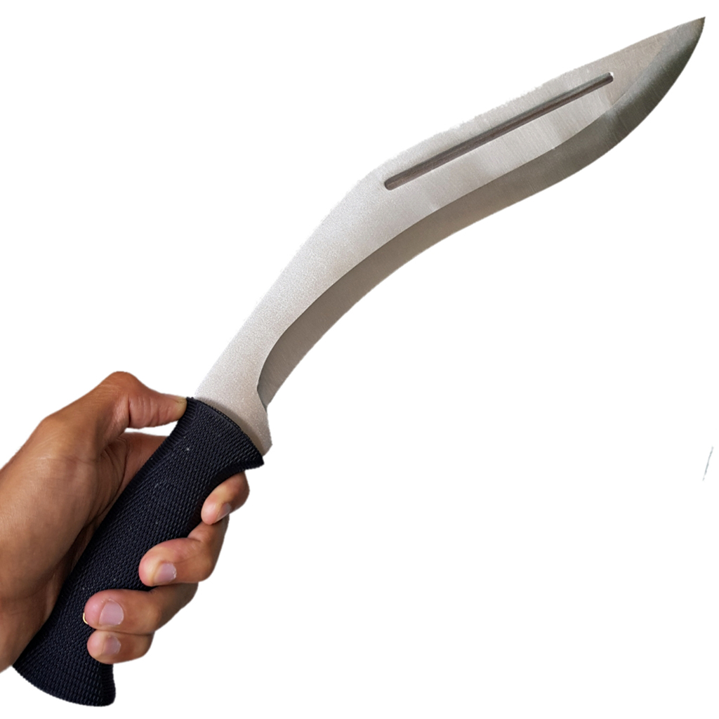 มีดพก มีดกุรข่า มีดเดินป่า มีดใบตาย Cold Steel Conqueror Kukri ขนาด 17.5 นิ้ว (44 ซม.) สีเงิน พร้อมซองผ้าไนล่อนใส่มีด