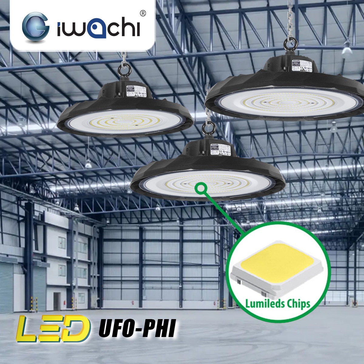 โคมไฮเบย์ รุ่น UFO ไดเวอร์ฟิลิป LED 150w แสงขาว