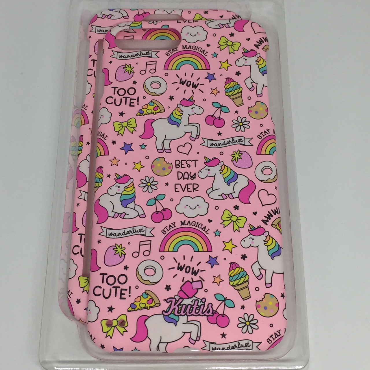 เคสคูทิส(Kutis)ไอโฟน7พลัส,8พลัส(ลายยูนิคอร์นอวบ)มาใหม่ เคสประกบหน้า-หลัง เคสเรืองแสง เคสลายวินเทจ ร้านSuperhero Klongthom