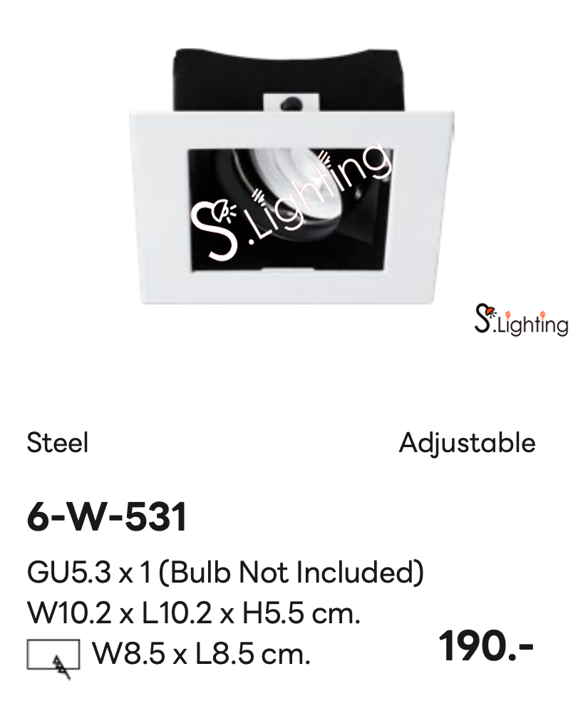 โคมไฟดาวไลท์ฝังฝ้า 6-W-531