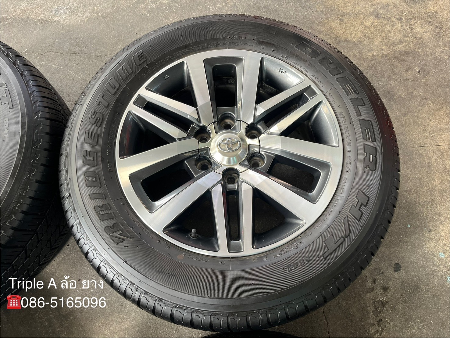 ✨ล้อแม็ก✨Toyota Fortuner ตัวท็อป ขอบ 18 พร้อมยาง 265-60-18 Bridgestone🌟ปลายปี 23🌟