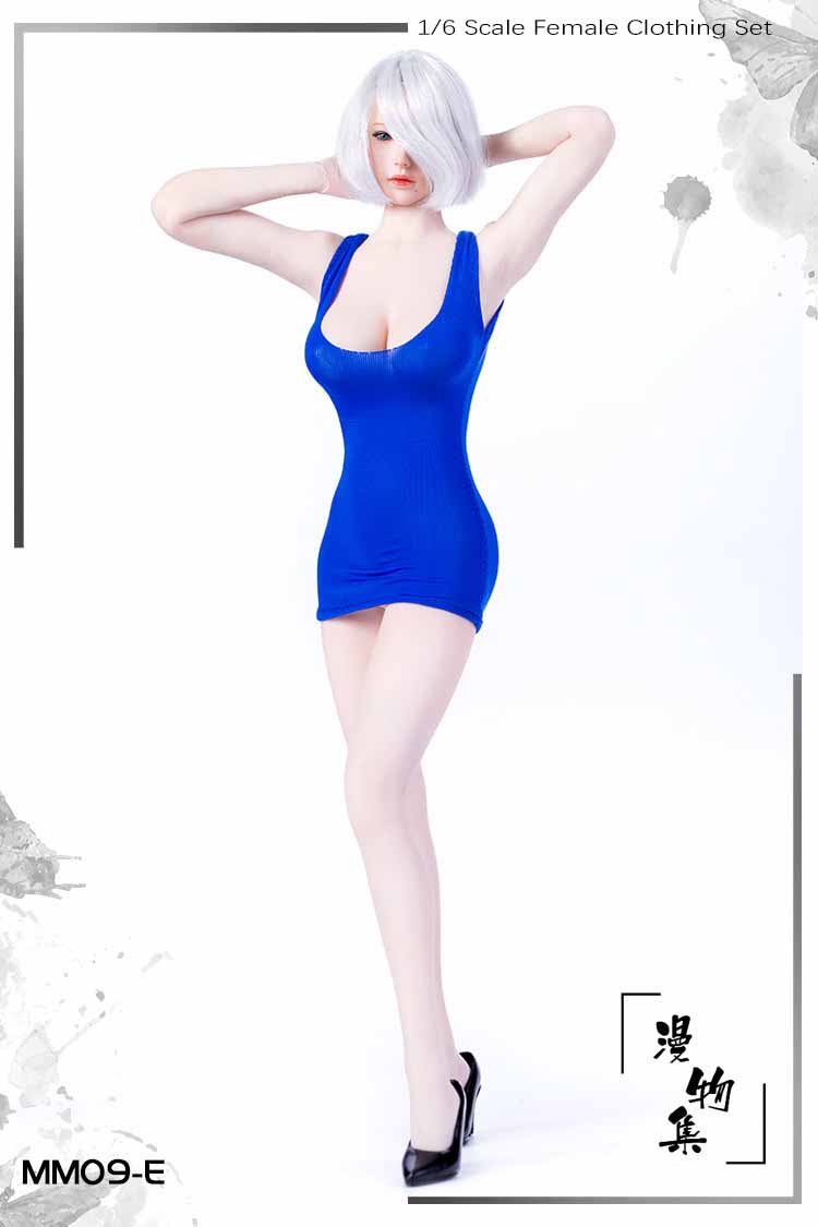 Manmodel MM09 Female Low-cut u collar mini dress