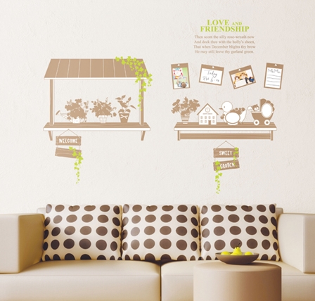 PS-60009 Wall Sticker MINI GARDEN/ 50x70 cm