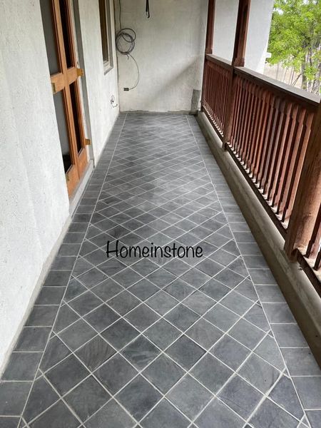 หินธรรมชาติปูพื้น ระเบียง ชานพัก รุ่น Dark Grey