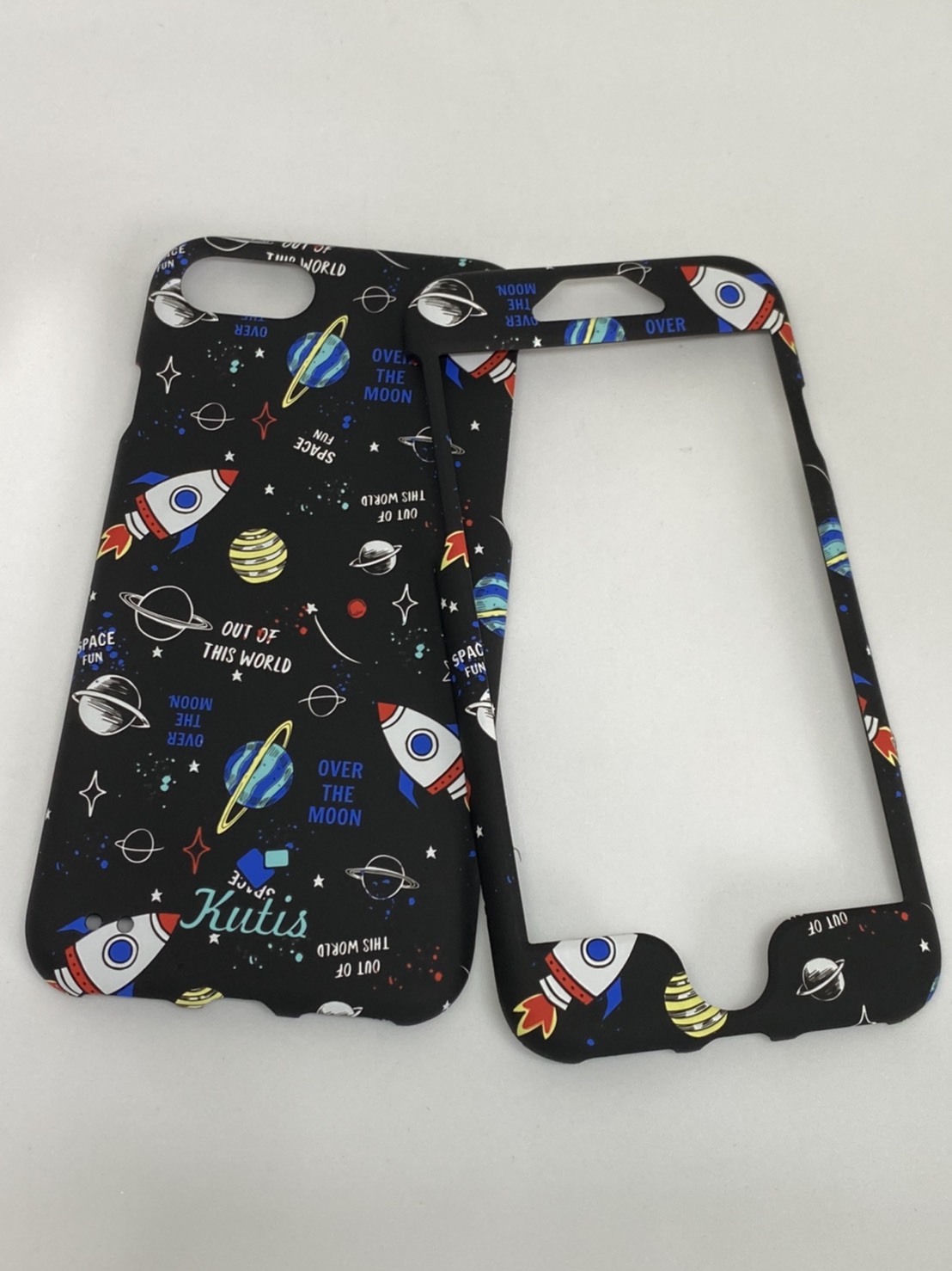 เคสคูทิส(Kutis)เคสไอโฟน7,8(ลายจรวดอวกาศ)มาใหม่ เคสประกบหน้า-หลัง เคสเรืองแสง เคสลายวินเทจ ร้านSuperhero Klongthom