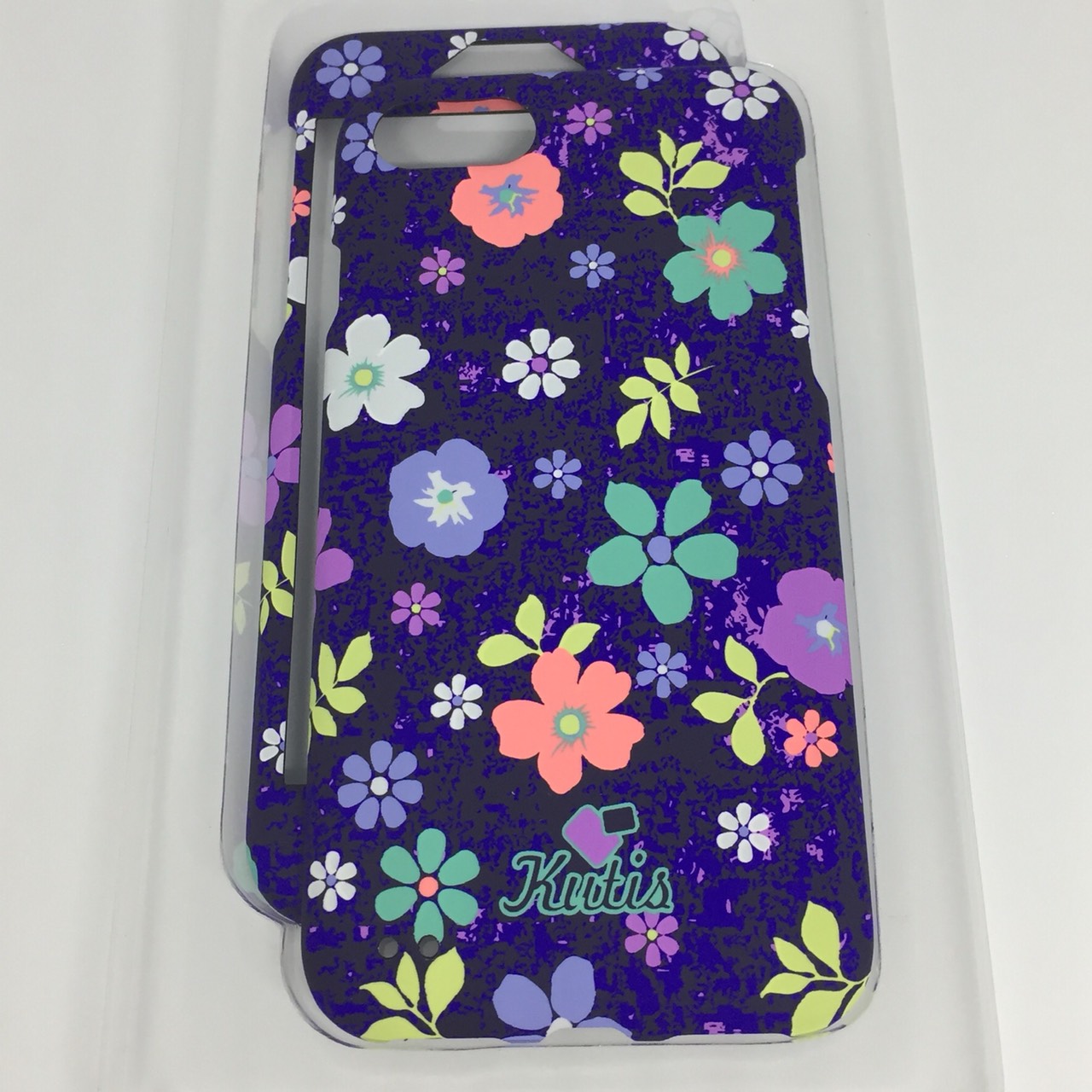 เคสคูทิส (Kutis) ไอโฟน7,8 (ลายดอกไม้พื้นหลังสีน้ำเงิน)