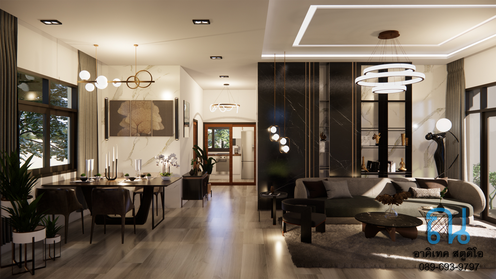 แบบบ้าน 2 ชั้น สไตล์โมเดิร์น ลักชัวรี่ (Modern Luxury) NA-219 ขนาด 204 ตร.ม 3 ห้องนอน 3 ห้องน้ำ