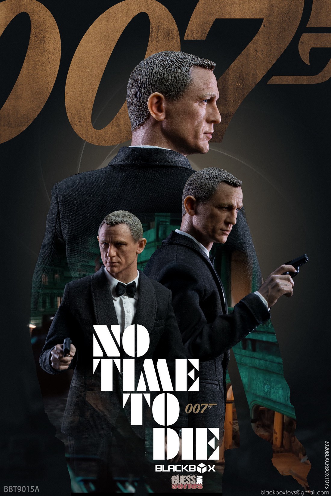 BLACKBOX TOYS BBT9015A 1/6 GUESS ME SERIES - 007 NO TIME TO DIE (BLACK)