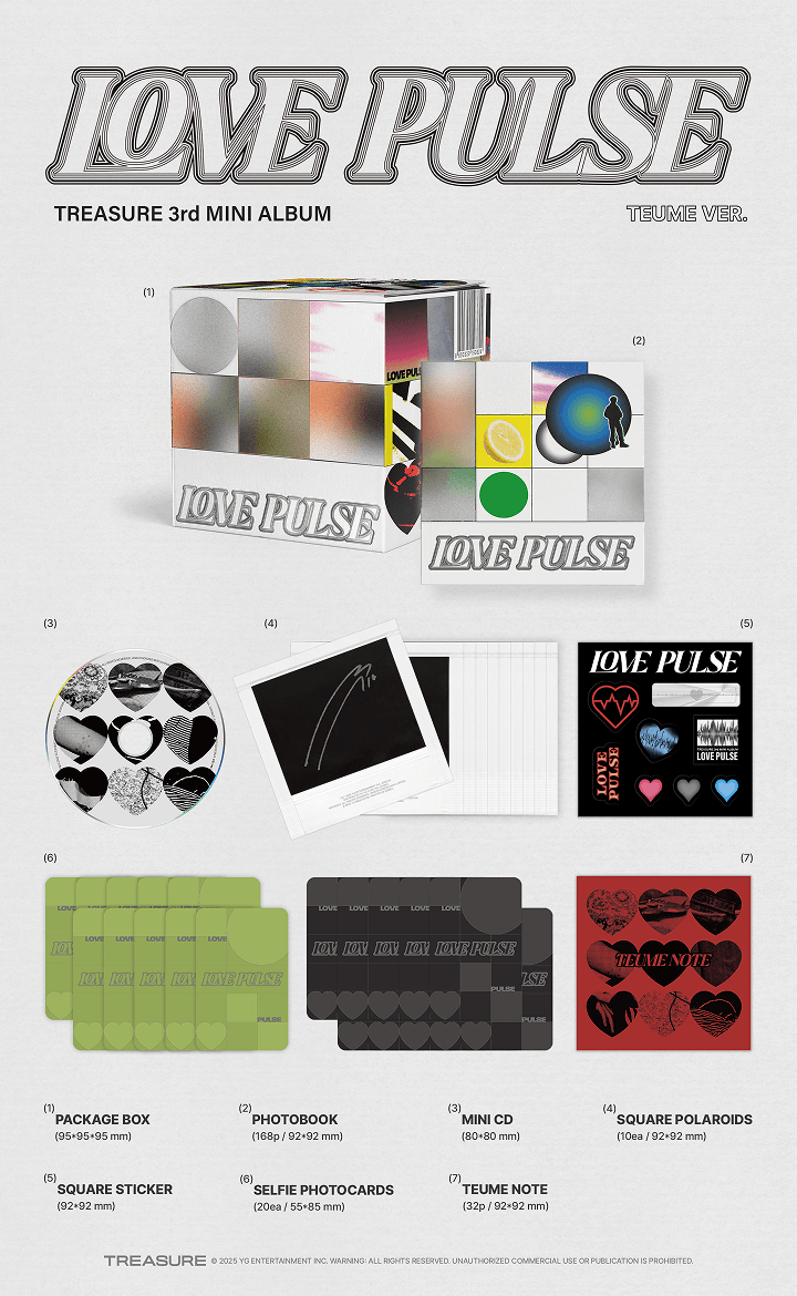 [PRE] TREASURE 3rd MINI ALBUM [LOVE PULSE] TEUME VER. กดweverse shop