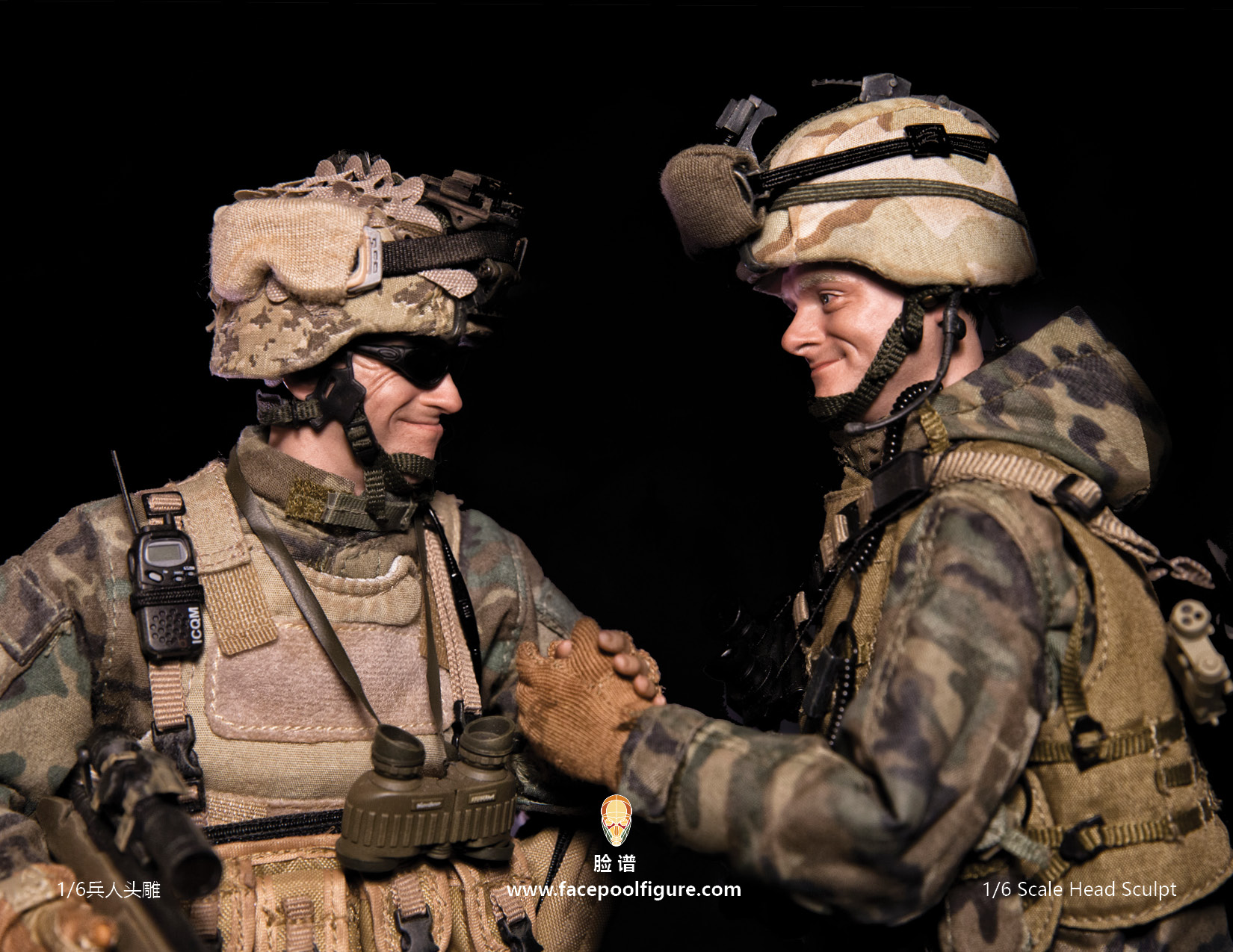 Facepoolfigure FP-H-001 / FP-H-002 Male Head Sculpt with Expression