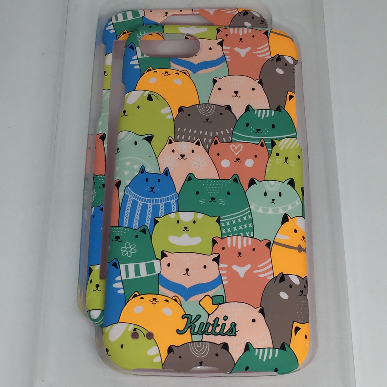 เคสคูทิส(Kutis)เคสไอโฟน7,8,SEปี2020(ลายแมวอ้วน)มาใหม่ เคสประกบหน้า-หลัง เคสเรืองแสง เคสลายวินเทจ ร้านSuperhero Klongthom