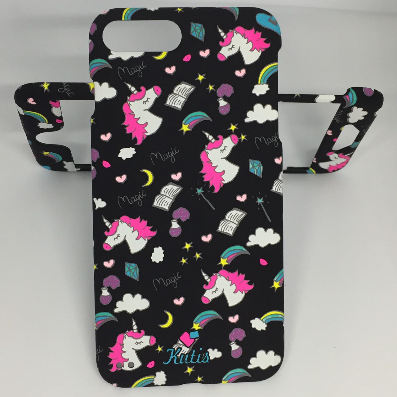 เคสคูทิส (Kutis) ไอโฟน7พลัส,8พลัส(ลายหัวม้ายูนิคอร์นพื้นหลังสีดำ)