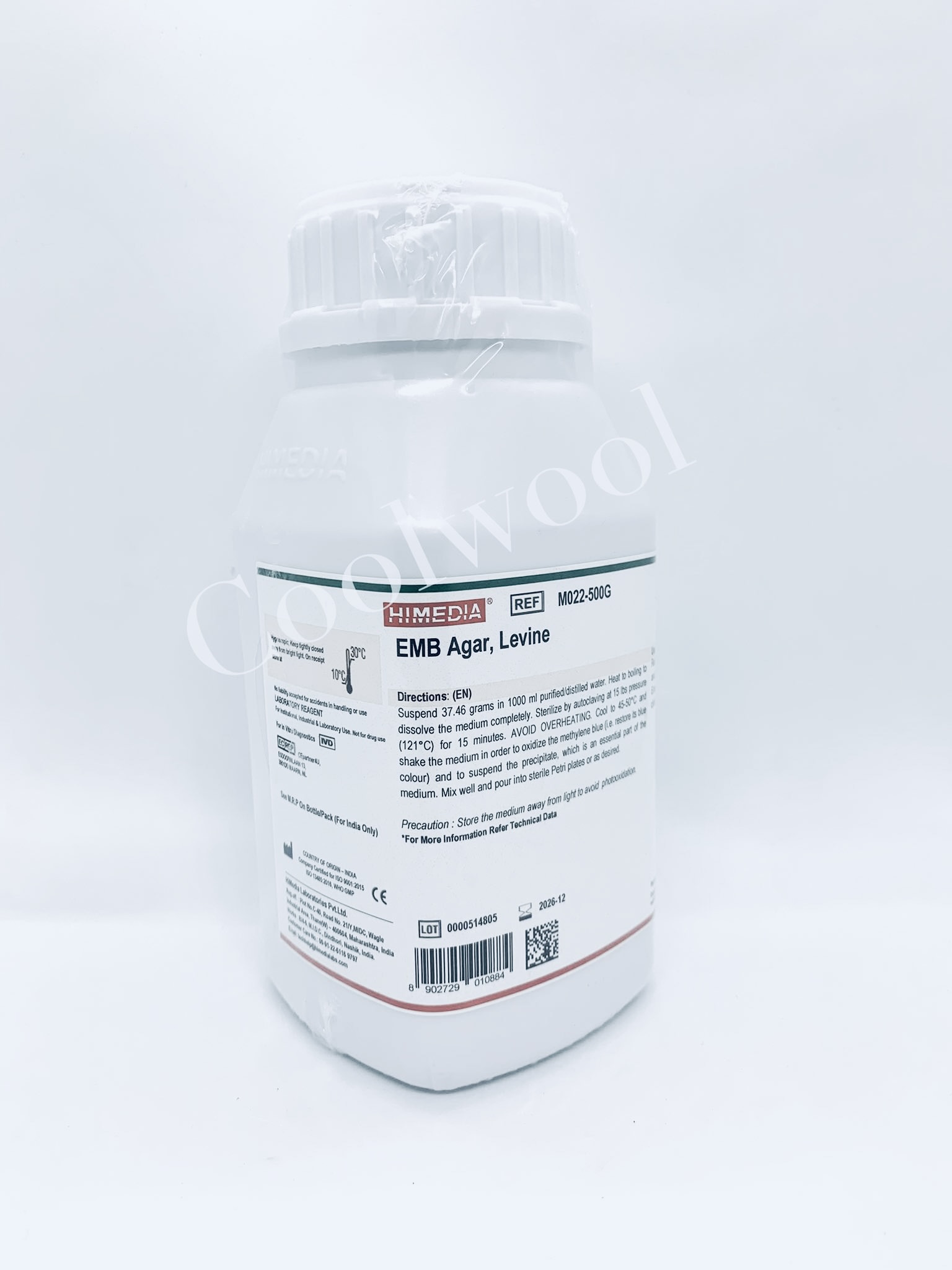 Himedia™EMB Agar, Levine (Eosin Methylene Blue Agar), 500 G