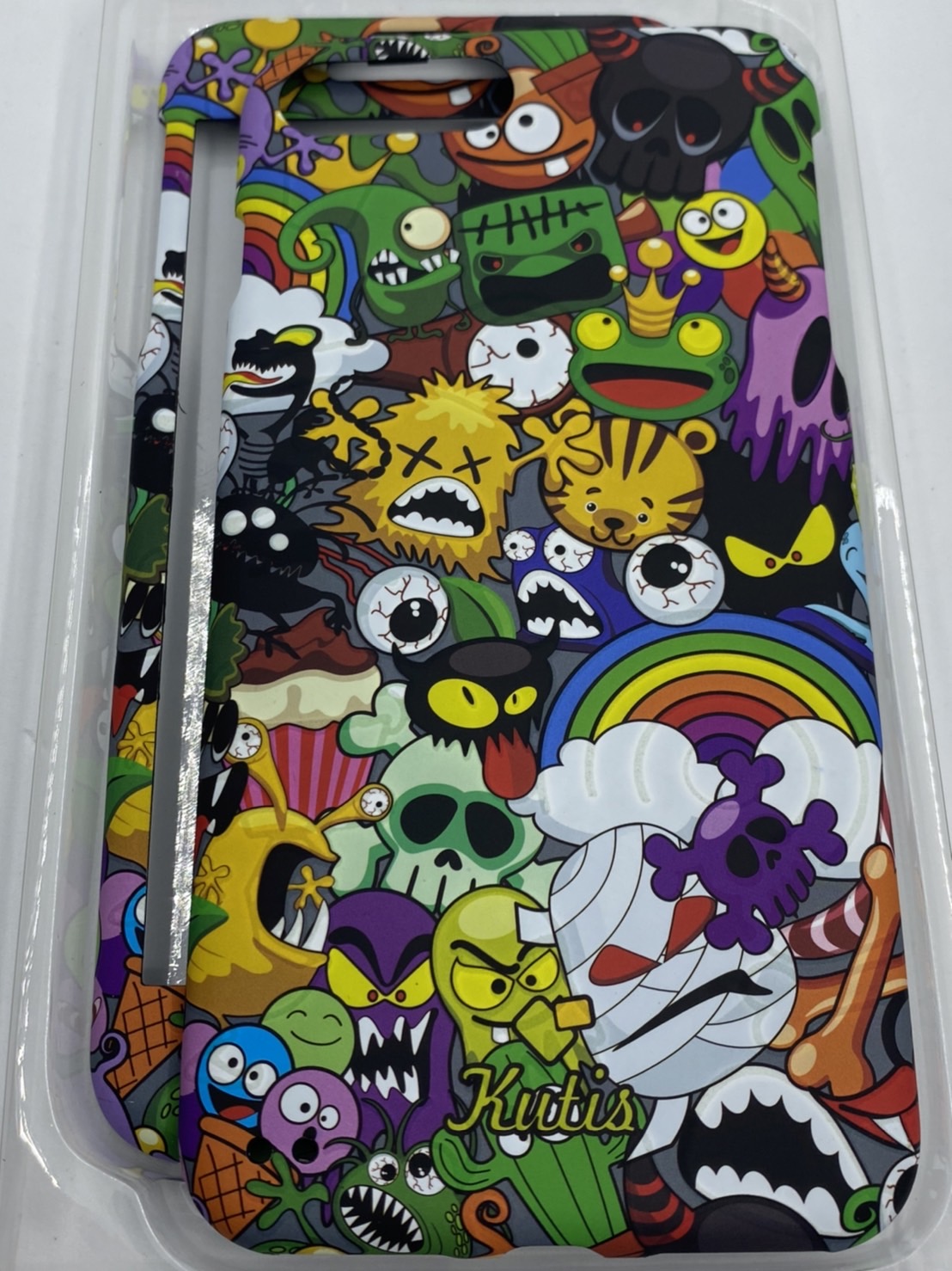 เคสคูทิส(Kutis)เคสไอโฟน7พลัส,8พลัส(ลายรวมมอนส์เตอร์)มาใหม่ เคสประกบหน้า-หลัง เคสเรืองแสง เคสลายวินเทจ ร้านSuperhero Klongthom