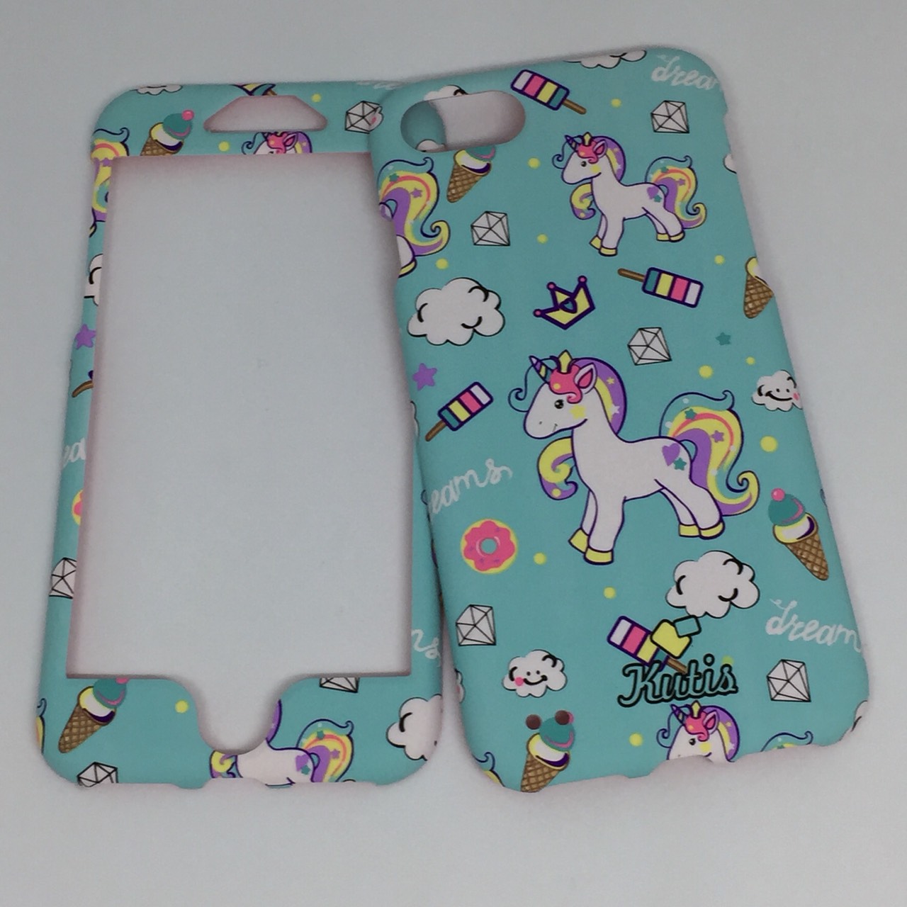 เคสคูทิส (Kutis) ไอโฟน7,8(ลายม้ายูนิคอร์นสีเขียวอ่อน)มาใหม่