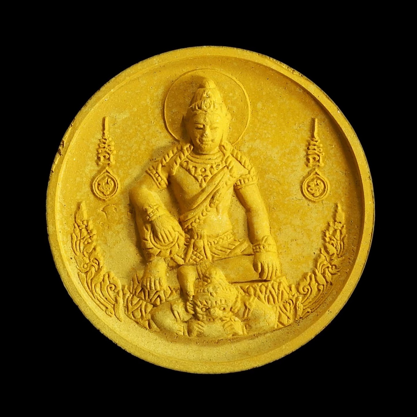 จตุคามรามเทพ รุ่นมหาโชค มหาชัย วัดป้อมวิเชียรโชติการาม ผงแร่พวงทอง วปช 0580