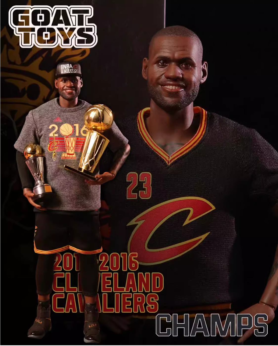 Goat Toys GT-LJ-D 1/6 2015-16 NBA Champs Cleveland Cavaliers - Lebron James (Deluxe Version)
