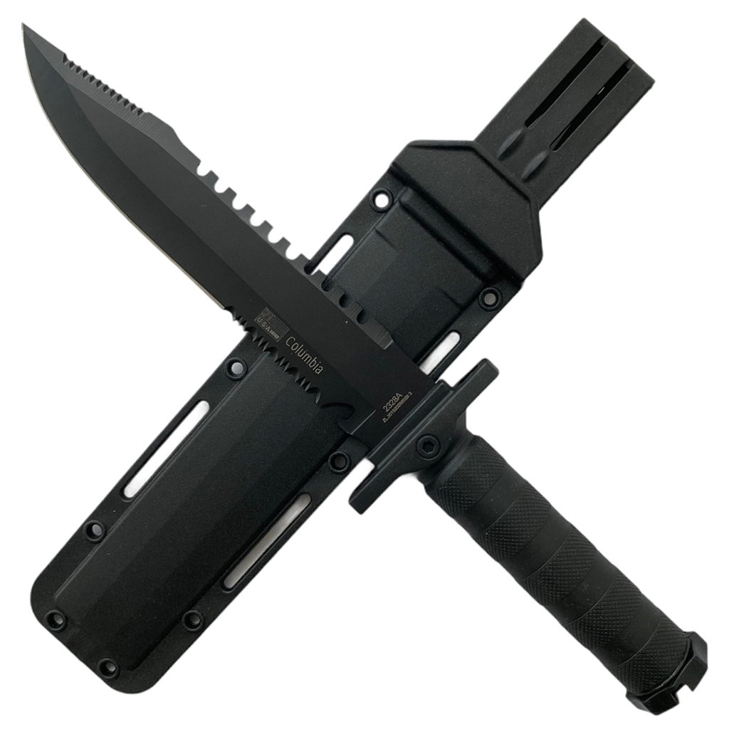 มีดใบตาย มีดพก Columbia 2328A ยาว 13.6 นิ้ว (34.5 ซม.) พร้อมปลอกมีด ABS เหน็บเข็มขัดสำหรับเก็บมีด