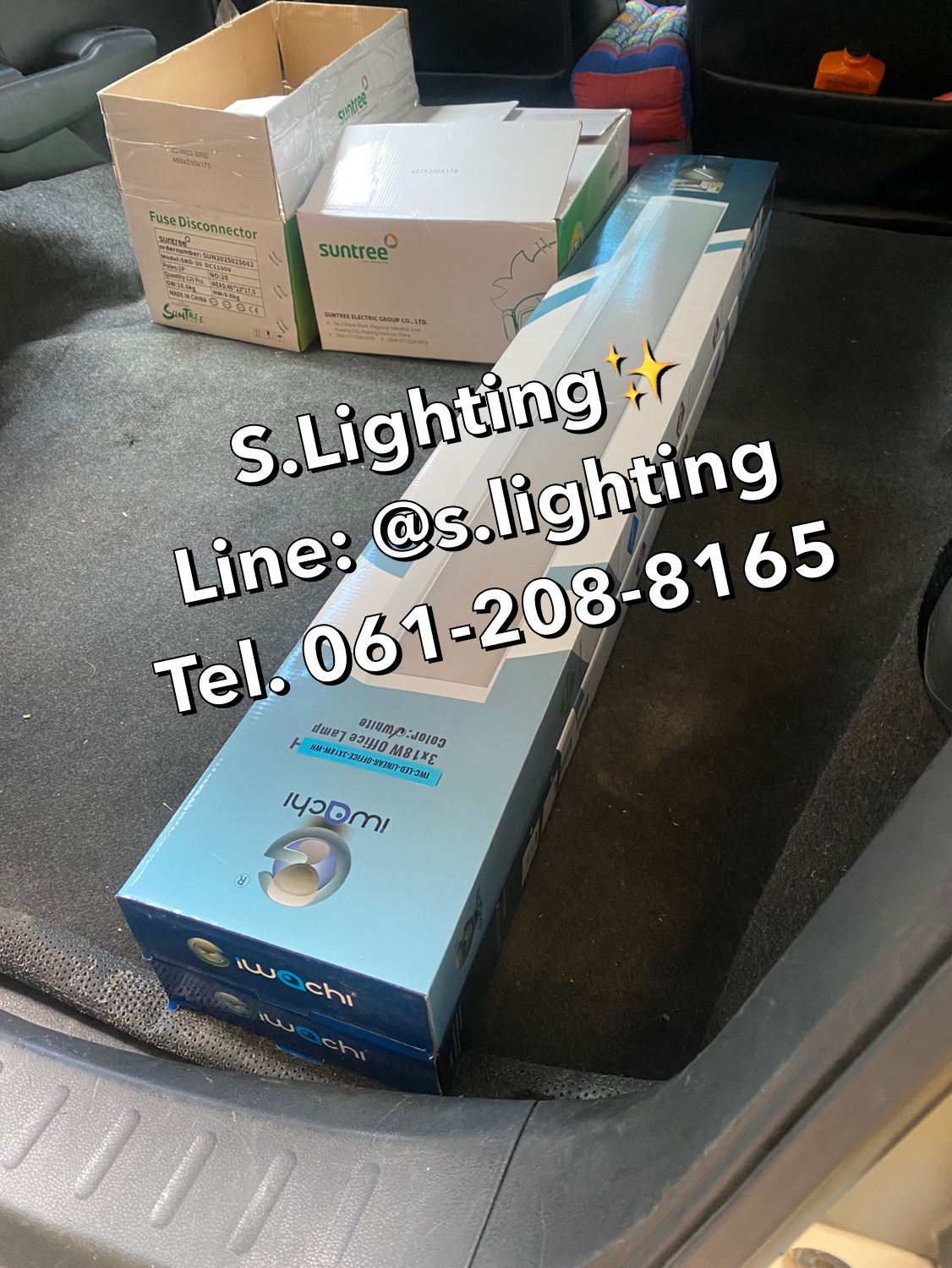 โคมไฟแขวนสลิงเพดาน Linear Office LED 3x18w แสงขาว (เปลี่ยนหลอดได้)