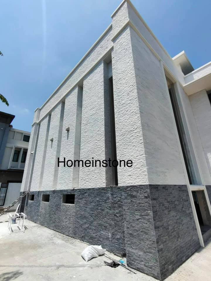 หินประดับตกแต่ง crystal black and white ขนาด 5x20