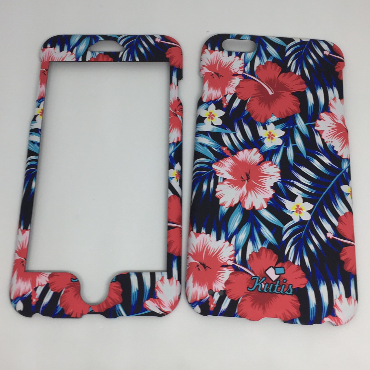 เคสคูทิส (Kutis) ไอโฟน6พลัส,6Sพลัส(ลายดอกชบาสีแดง)มาใหม่