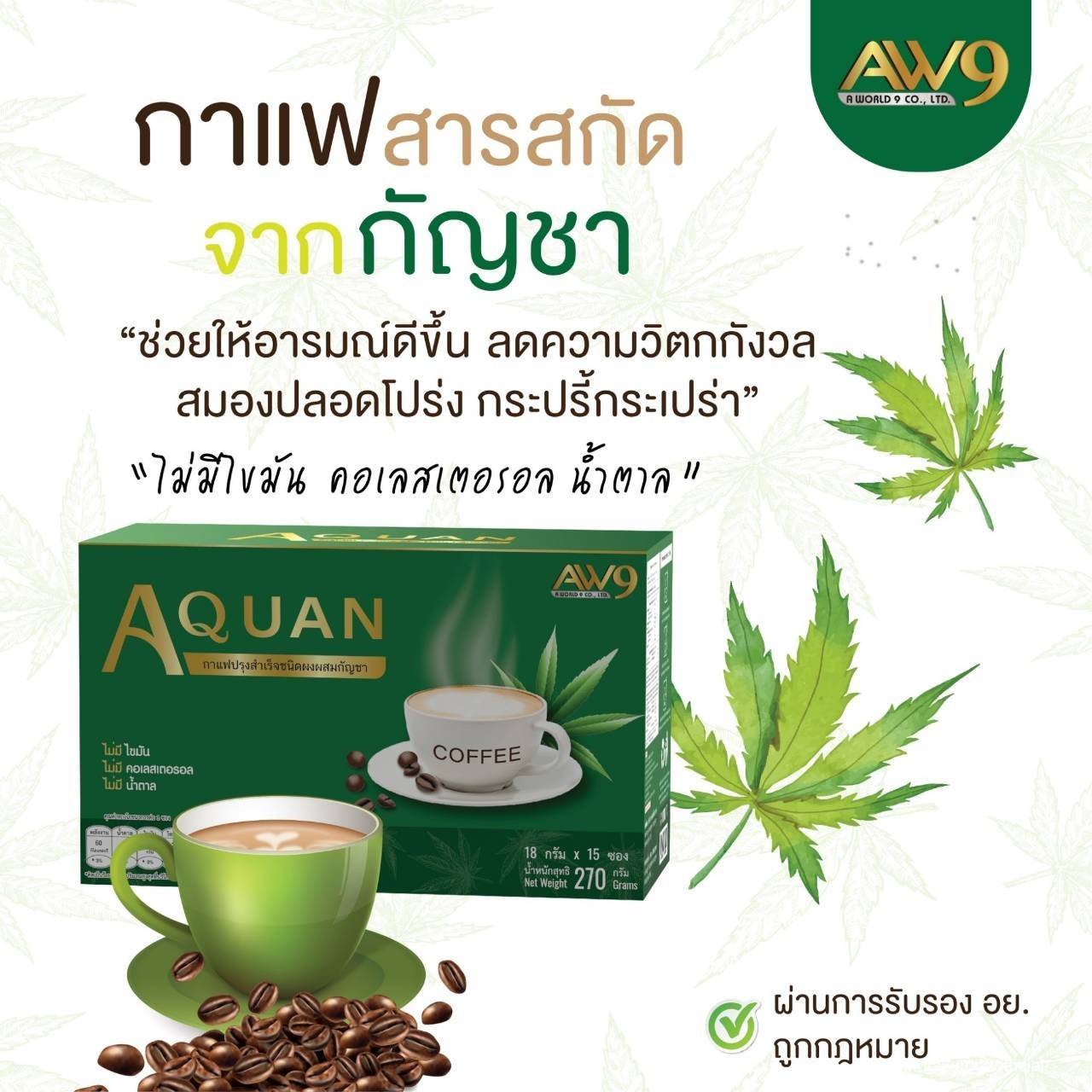 AQUAN COFFEE กาแฟเอควอน กาแฟ AW9 เอดับเบิ้ลยูไนน์ AW 9 aw 9