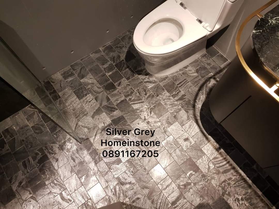 Silver Grey หินธรรมชาติสำหรับปูสระว่ายน้ำ พื้น/ผนัง ห้องน้ำ ทางเดิน