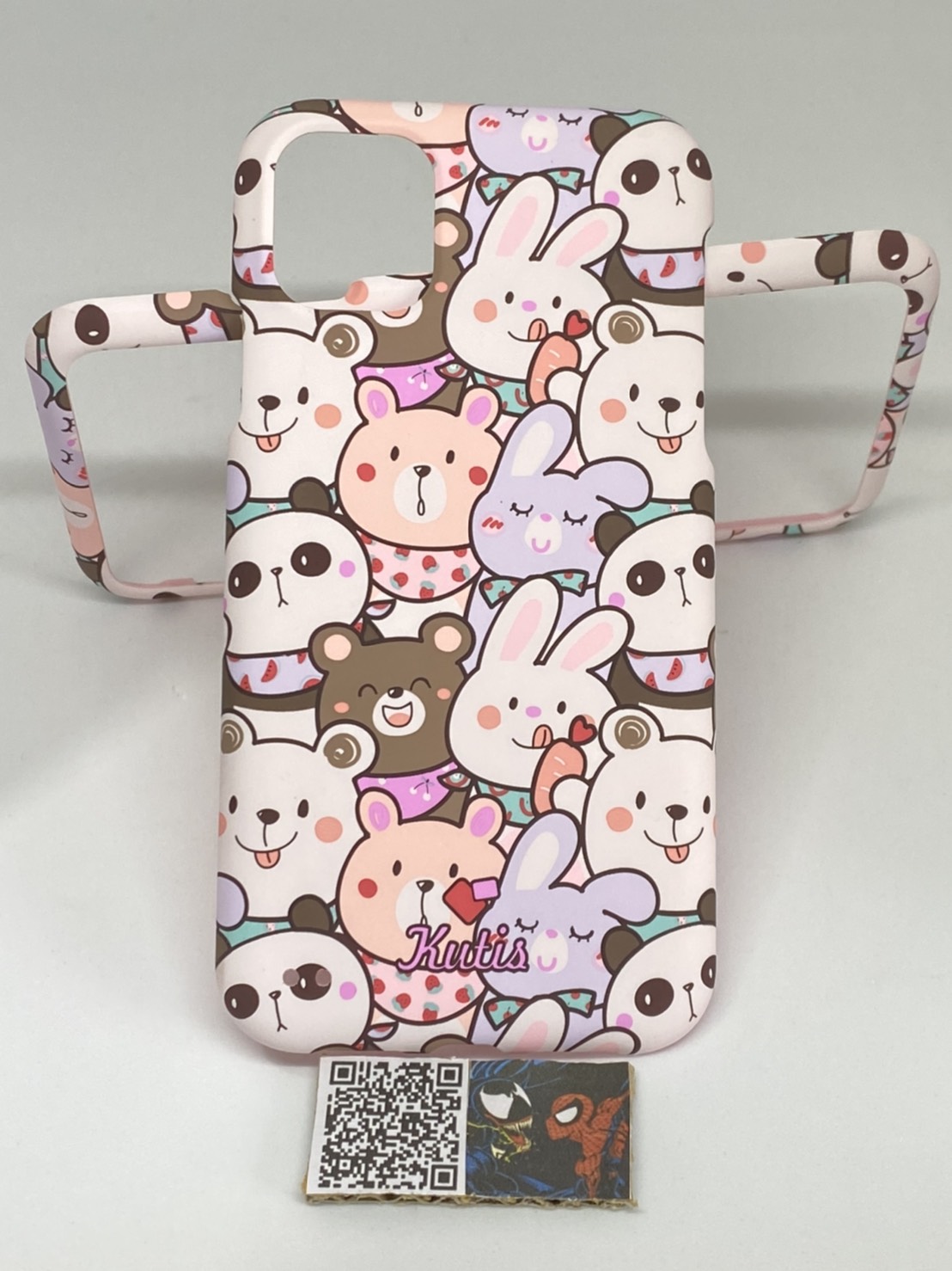 เคสคูทิส(Kutis)เคสไอโฟน11G(ลายกระต่ายกับหมี)มาใหม่ เคสประกบหน้า-หลัง เคสเรืองแสง เคสลายวินเทจ ร้านSuperhero Klongthom