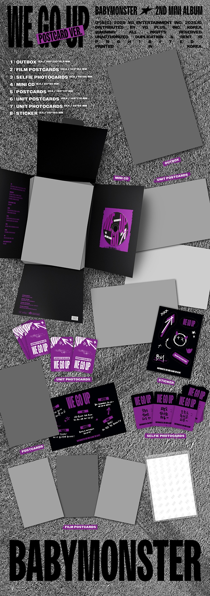 [PRE] BABYMONSTER 2nd MINI ALBUM [WE GO UP] POSTCARD Ver.