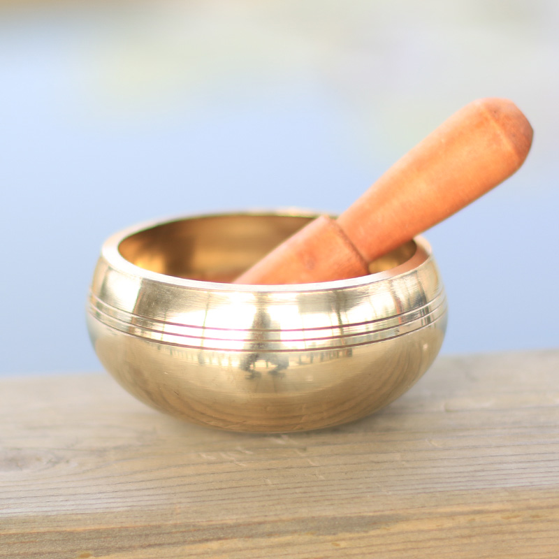 Tibetan Singing Bowl ขันทิเบต(ทองเหลืองขัดเงา) สำหรับใช้สปาคลื่นเสียงบำบัด